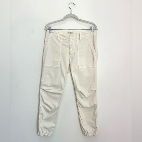 NILI LOTAN Cropped Military Pant in Eggshell - Picture 10 of 15